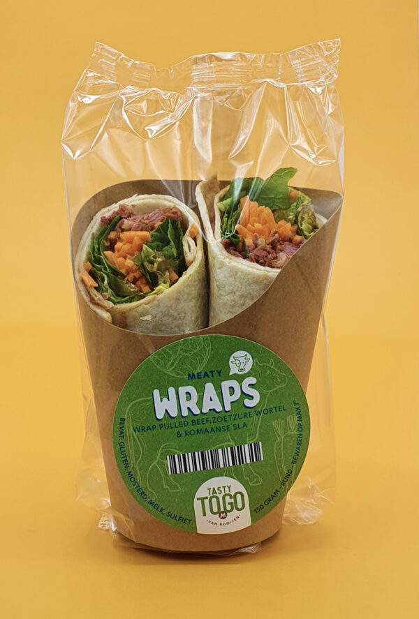 ToGo wrap pulled beef  wortelsalade