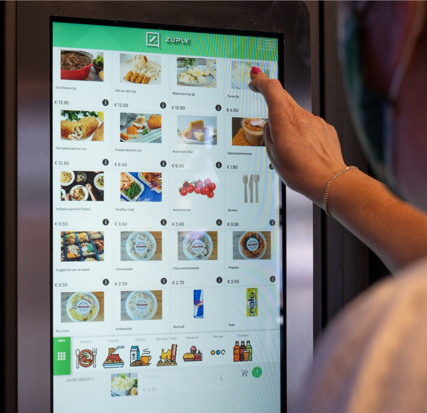 Vending touchscreen keuze - TsatyLockers