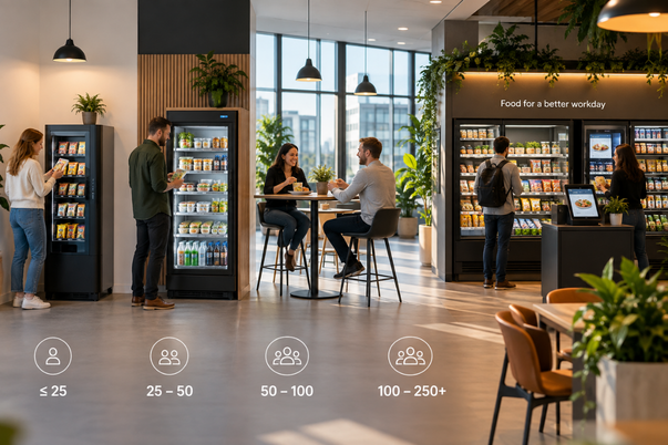 Welke kantineoplossing past bij hoeveel medewerkers TastyLockers